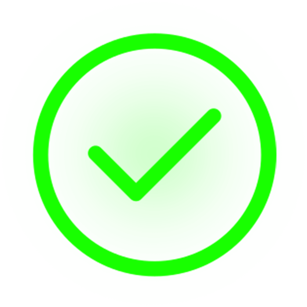 green checkmark